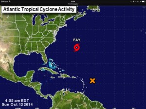 FAY hat sich genau in der Flugroute bewegt und zwang uns zum Umweg!