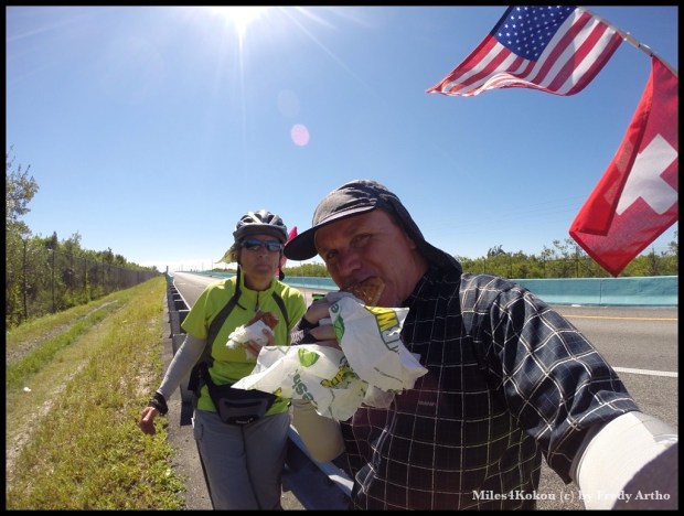 Mittagsrast am Rande der A1