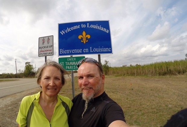 Tatsächlich, wir stehen an der Grenze zu Louisiana!