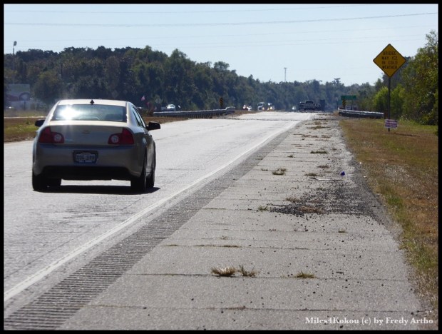 Auf solchen Seitenstreifen ist es nicht immer einfach zügig und pannenfrei vorwärts zu kommen.