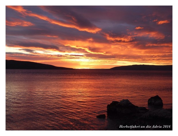 Am letzten Abend nochmals ein richtig spektakulärer Sonnenuntergang